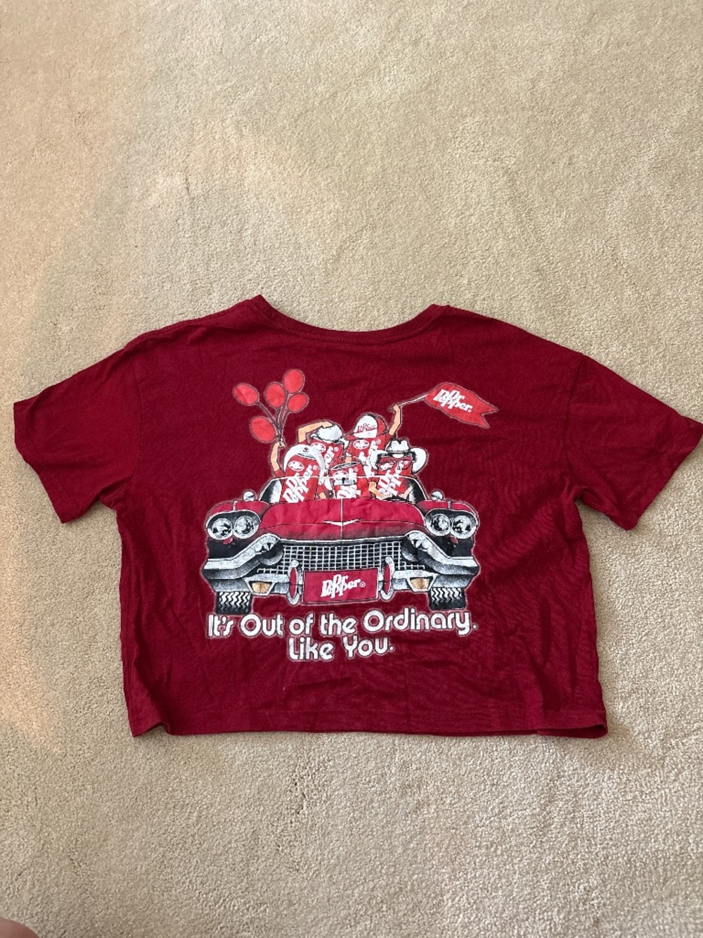 Dr Pepper cropped tee size medium